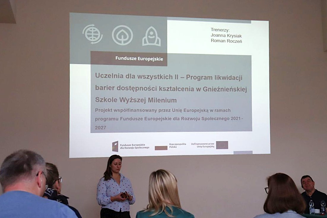 Szkolenie świadomościowe dla kadry dydaktycznej GSW Milenium w ramach projektu „Uczelnia dla wszystkich II”